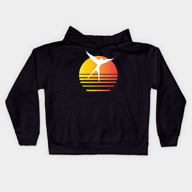 Wingspan Synthwave - Board Game Inspired Graphic - Tabletop Gaming  - BGG Kids Hoodie by MeepleDesign